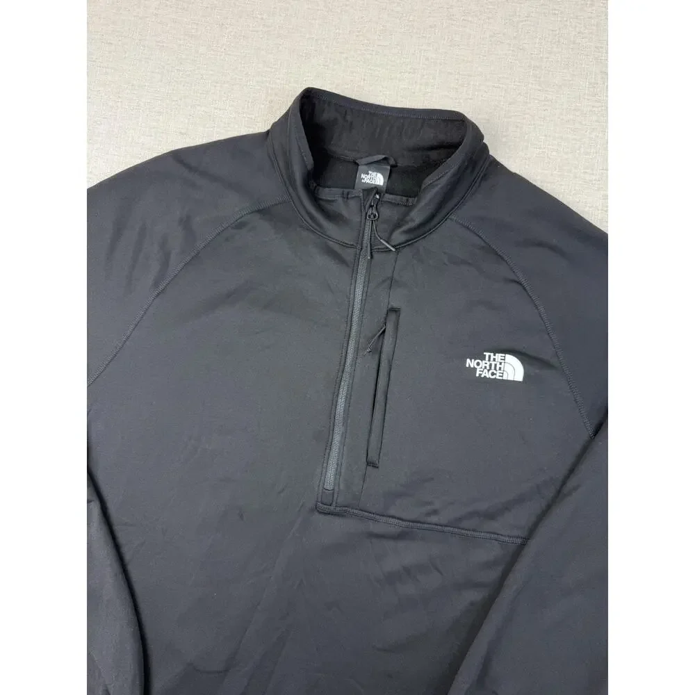 The North Face Men’s XXL Black 1/4 Zip Pullover Stretch Jacket FlashDry